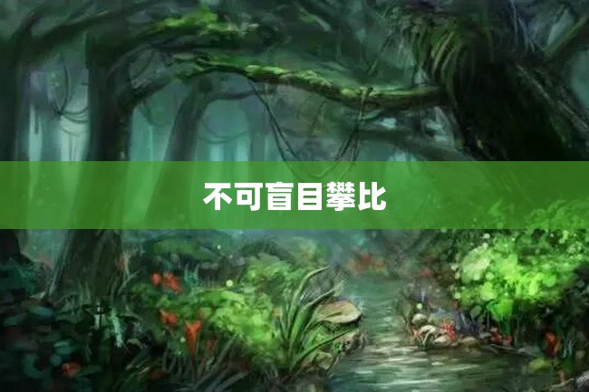 不可盲目攀比