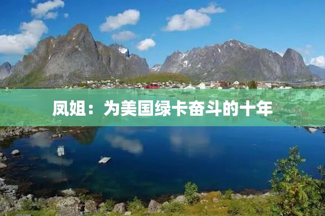 凤姐:为美国绿卡奋斗的十年