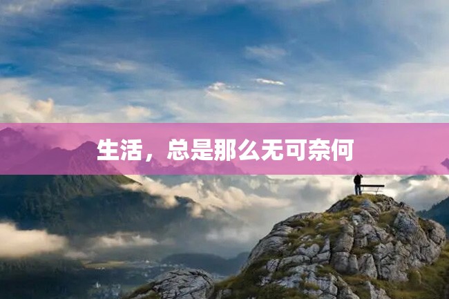 生活,总是那么无可奈何