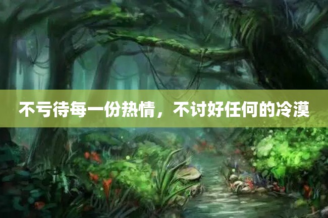 不亏待每一份热情，不讨好任何的冷漠
