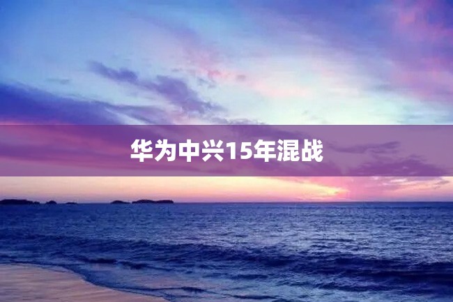 华为中兴15年混战