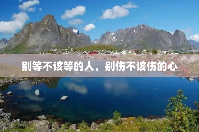 别等不该等的人,别伤不该伤的心