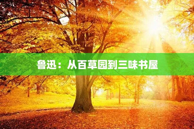 鲁迅:从百草园到三味书屋