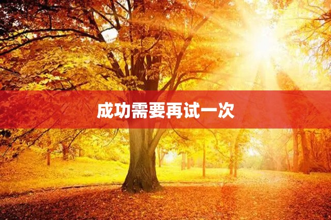成功需要再试一次
