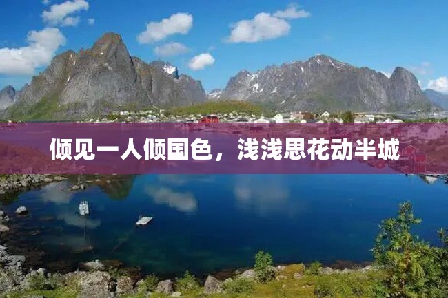 倾见一人倾国色,浅浅思花动半城
