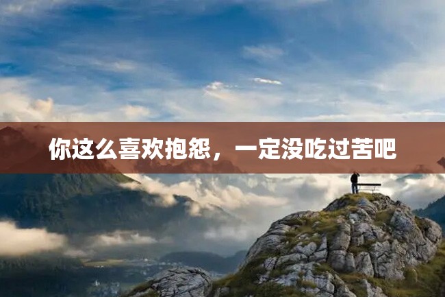你这么喜欢抱怨,一定没吃过苦吧