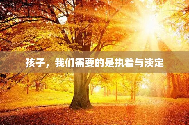 孩子,我们需要的是执着与淡定