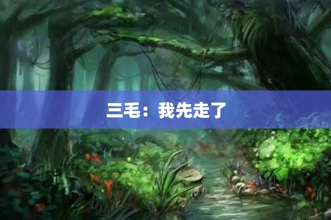 三毛：我先走了