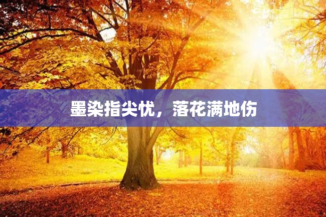 墨染指尖忧,落花满地伤