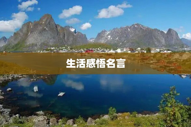 生活感悟名言
