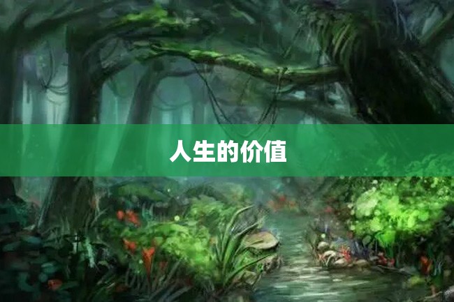 人生的价值
