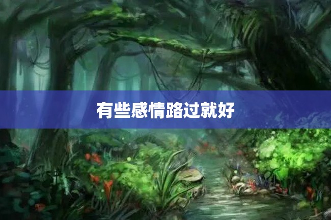 有些感情路过就好