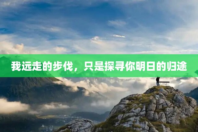 我远走的步伐,只是探寻你明日的归途