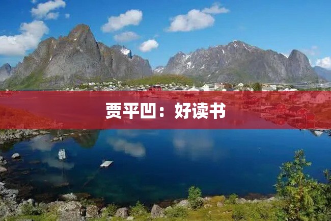 贾平凹:好读书