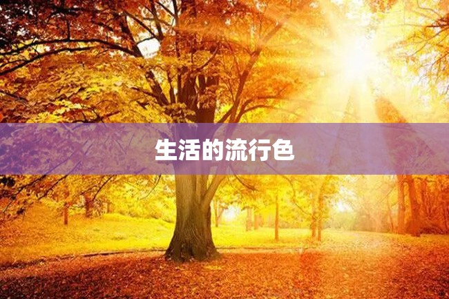 生活的流行色