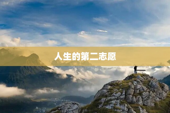 人生的第二志愿