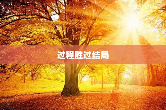 过程胜过结局