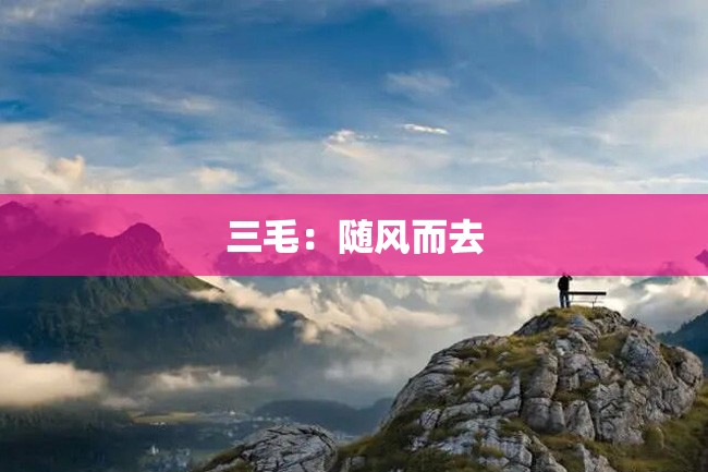 三毛:随风而去