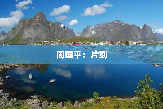 周国平:片刻