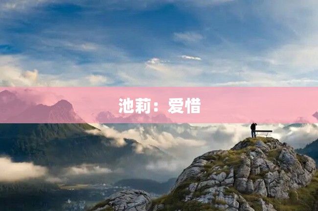 池莉:爱惜