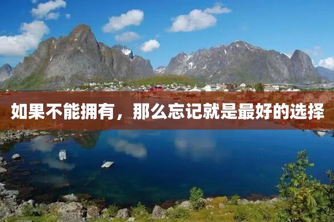 如果不能拥有,那么忘记就是最好的选择
