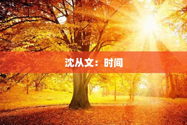 沈从文:时间