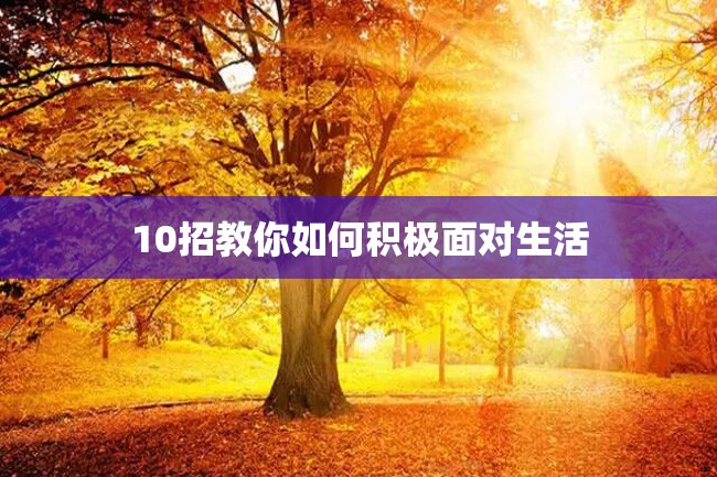 10招教你如何积极面对生活