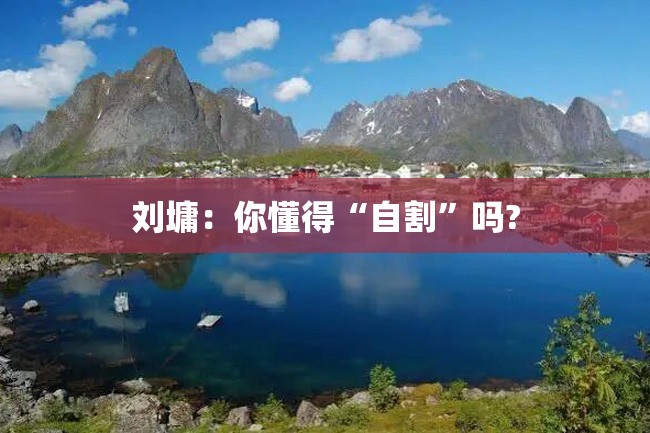 刘墉:你懂得“自割”吗?