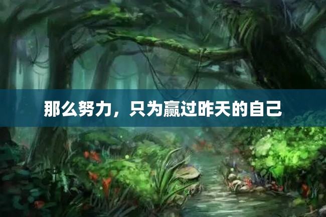 那么努力,只为赢过昨天的自己
