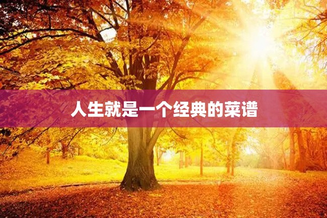 人生就是一个经典的菜谱