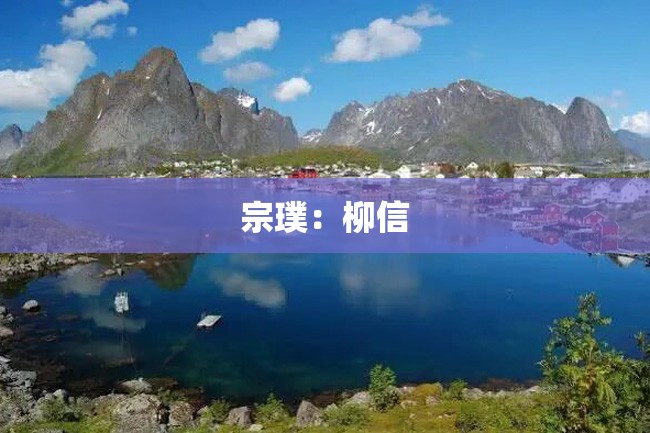 宗璞:柳信