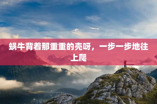 蜗牛背着那重重的壳呀，一步一步地往上爬