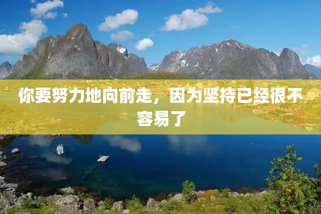你要努力地向前走,因为坚持已经很不容易了