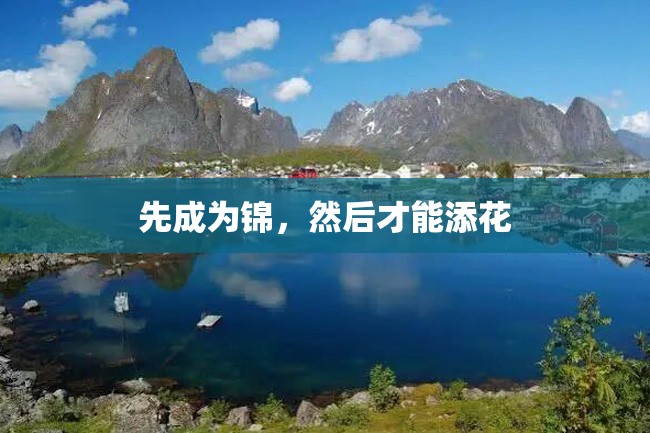 先成为锦,然后才能添花