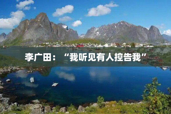 李广田:“我听见有人控告我”