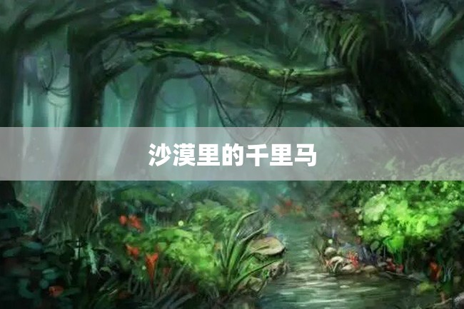沙漠里的千里马