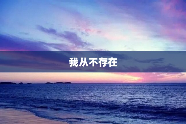我从不存在