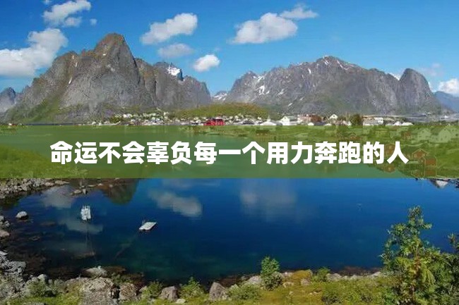 命运不会辜负每一个用力奔跑的人