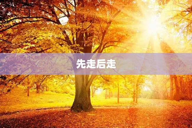 先走后走
