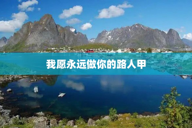 我愿永远做你的路人甲