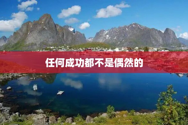 任何成功都不是偶然的