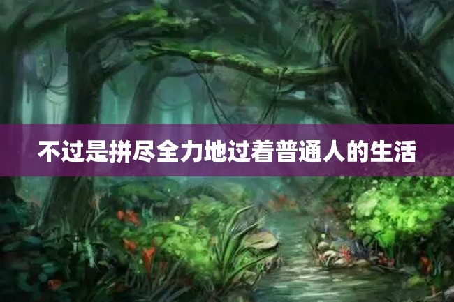 不过是拼尽全力地过着普通人的生活