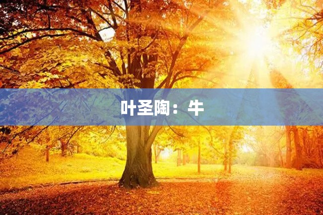 叶圣陶:牛