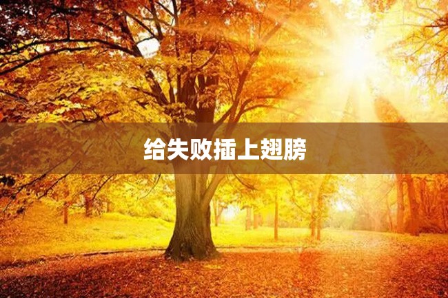 给失败插上翅膀