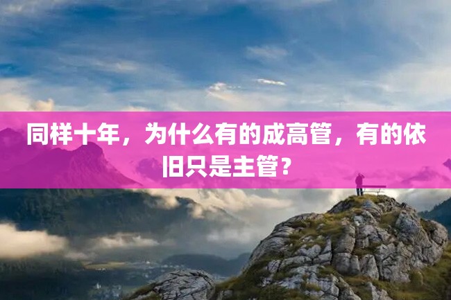 同样十年,为什么有的成高管,有的依旧只是主管?