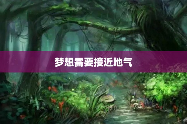 梦想需要接近地气