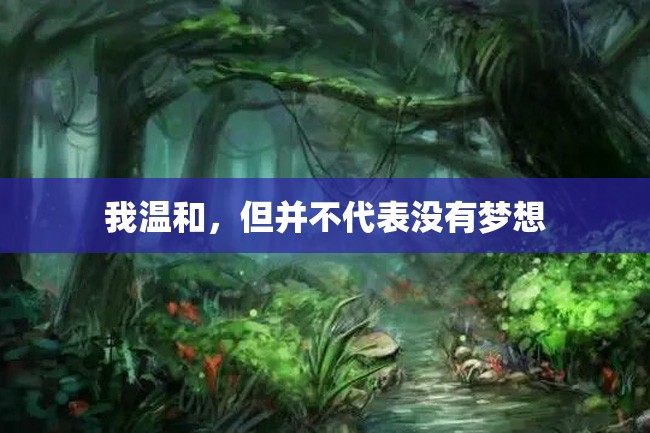 我温和,但并不代表没有梦想