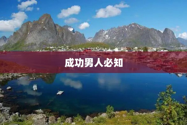 成功男人必知
