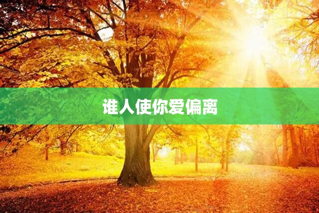 谁人使你爱偏离