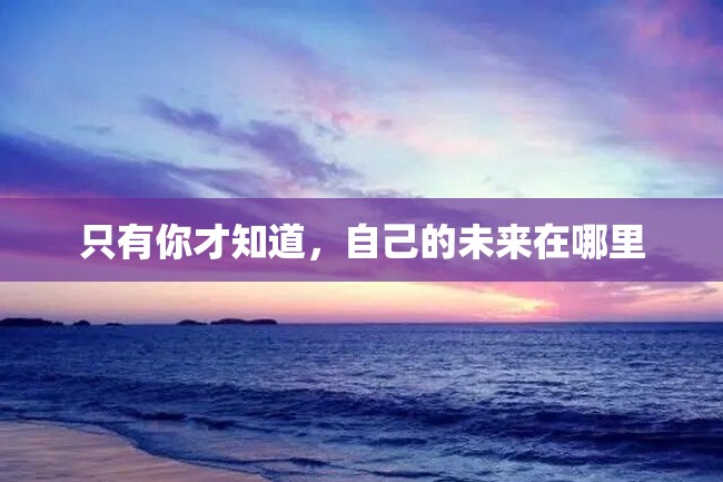 只有你才知道,自己的未来在哪里